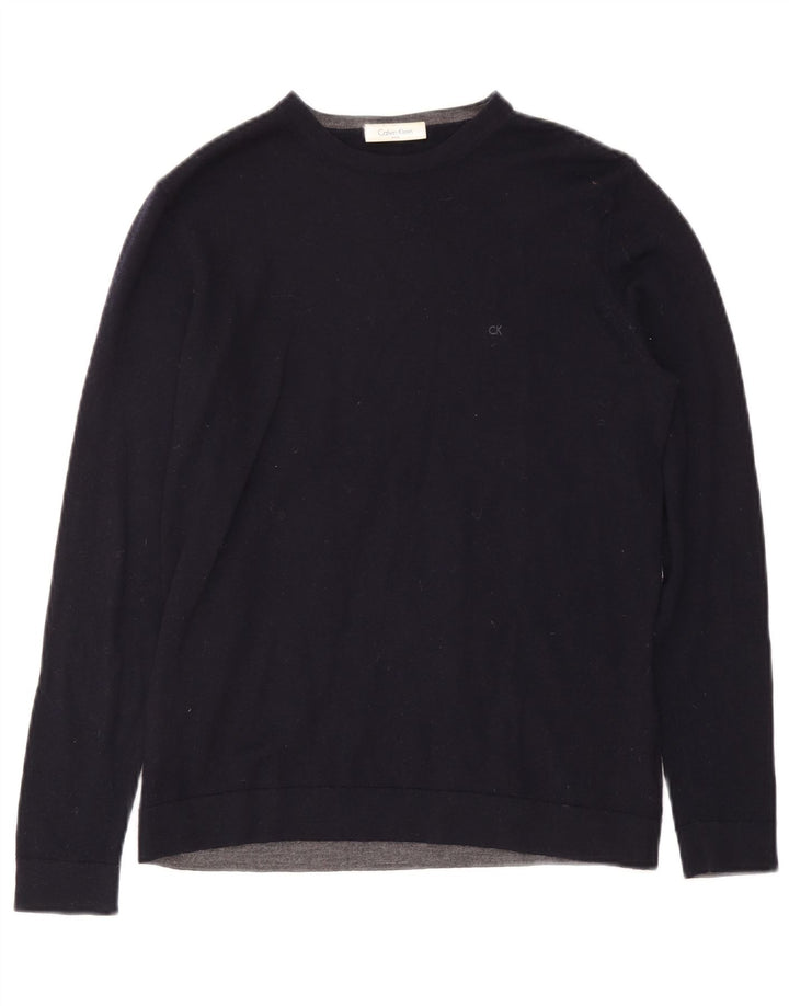 Calvin Klein Herre lille marineblå uld