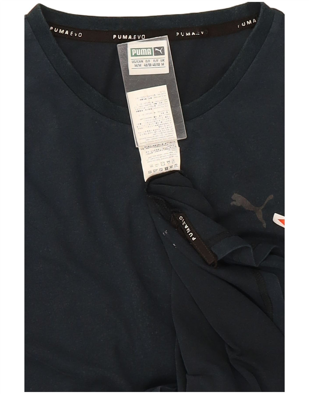 Puma Herre grafisk T-shirt Top Medium Marineblå Colourblock Bomuld