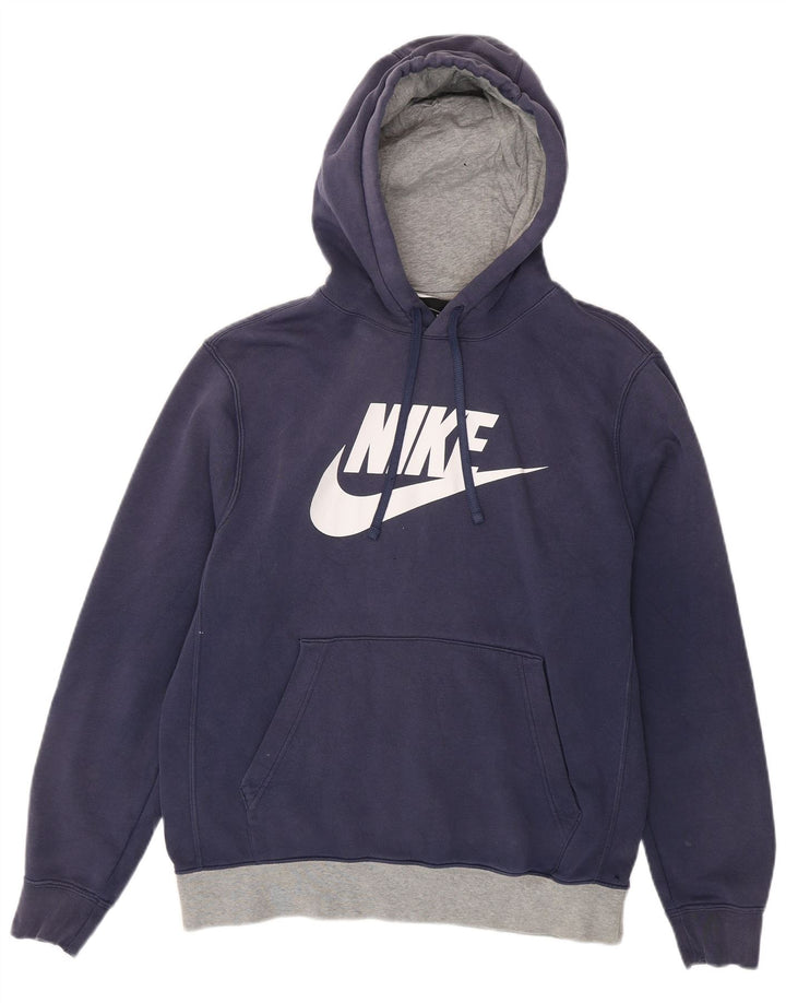 Nike grafisk hættetrøje til mænd Medium marineblå bomuld
