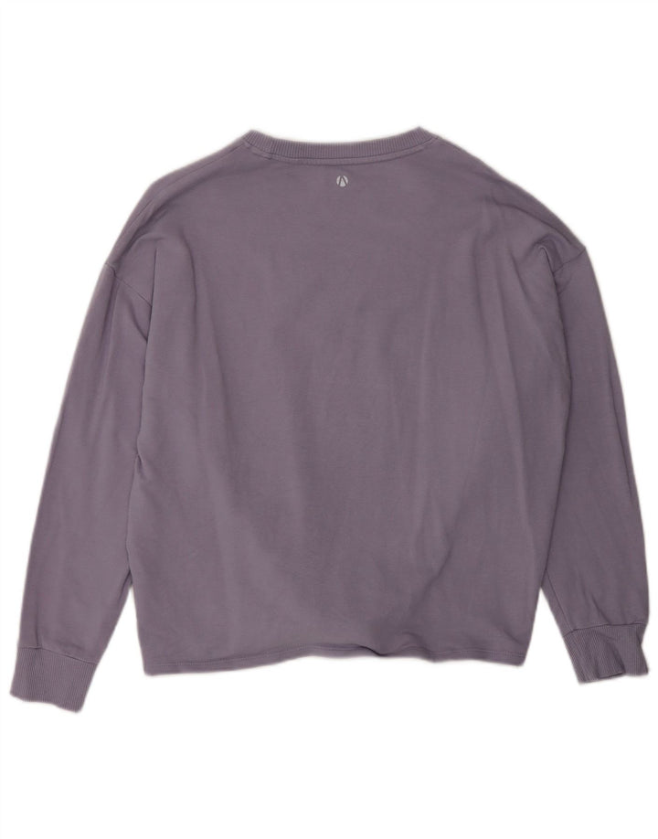 Marks & Spencer Dame Sweatshirt Jumper UK 12 Medium Lilla Bomuld