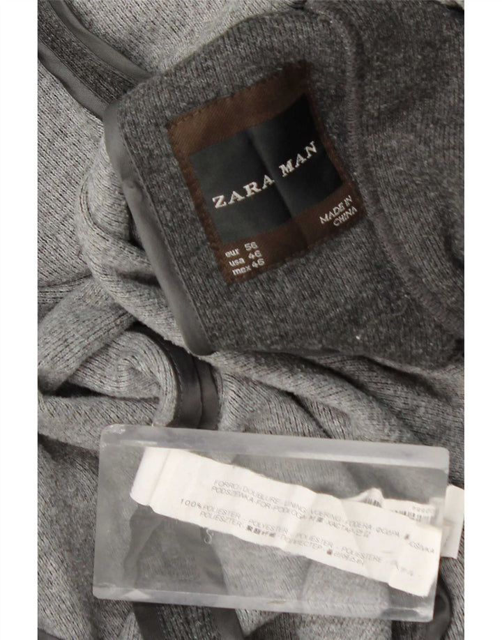 Zara Herre 2-knaps blazerjakke EU 56 XL Grå Polyester