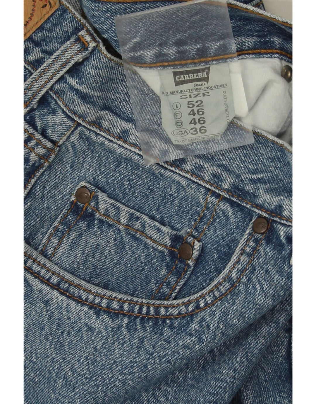 CARRERA Mens Slim Jeans IT 52 XL W32 L32 Blue Cotton Vintage Carrera and Second-Hand Carrera from Messina Hembry 