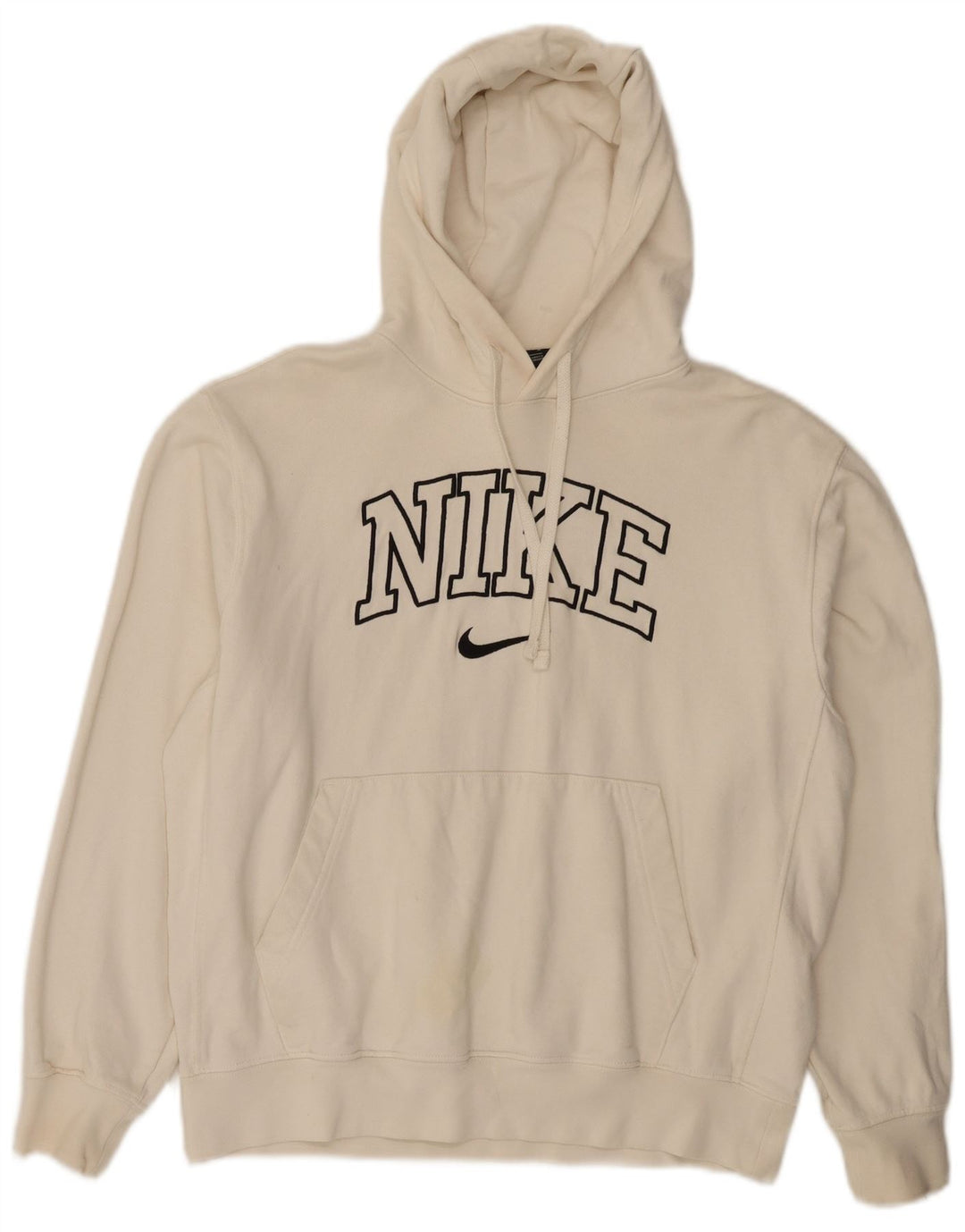 Nike Herre Grafisk Standard Fit Hættetrøje Jumper Medium Off White Bomuld