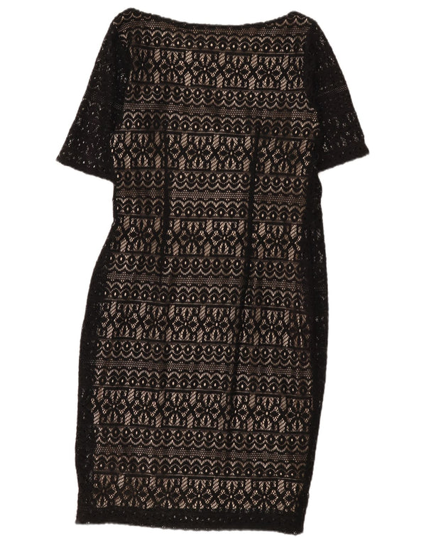 Marks & Spencer Kvinders blondeskedekjole UK 12 Medium Black Floral