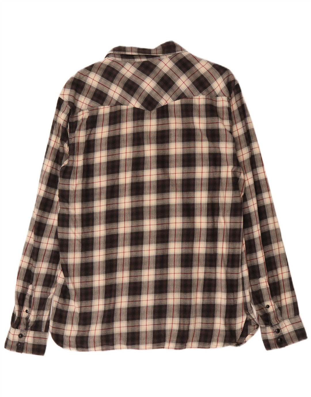 All Saints Herre Flanelskjorte Stor sort ternet bomuld