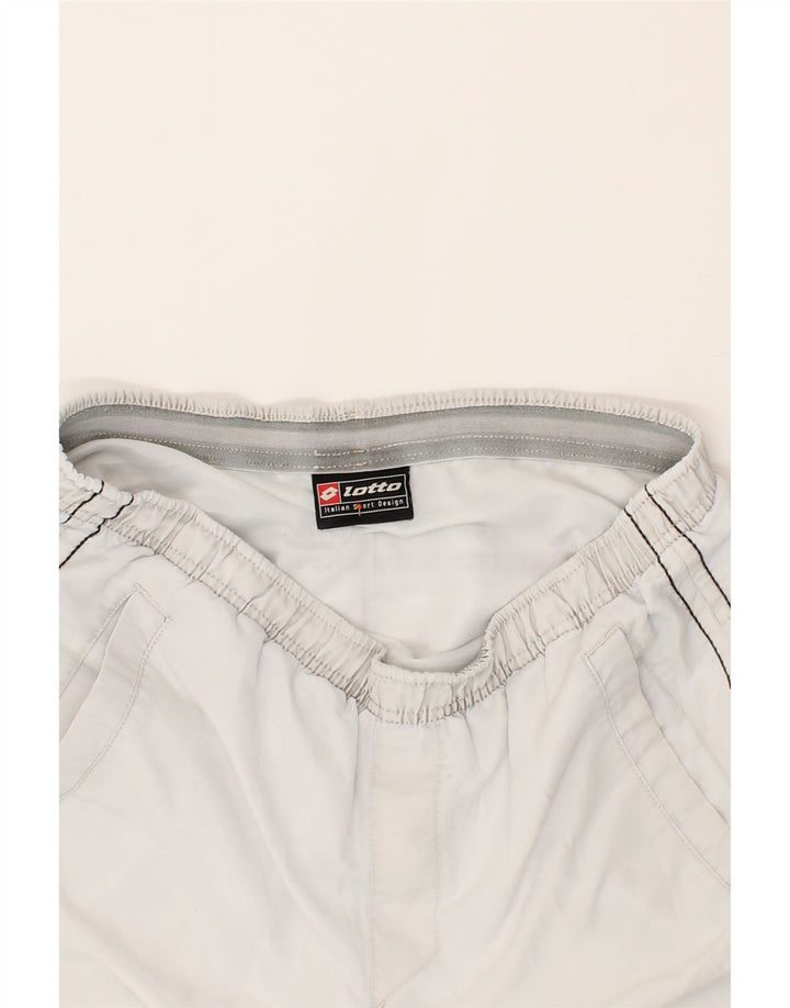 LOTTO Mens Sport Shorts Large  Off White Polyester Vintage Lotto and Second-Hand Lotto from Messina Hembry 
