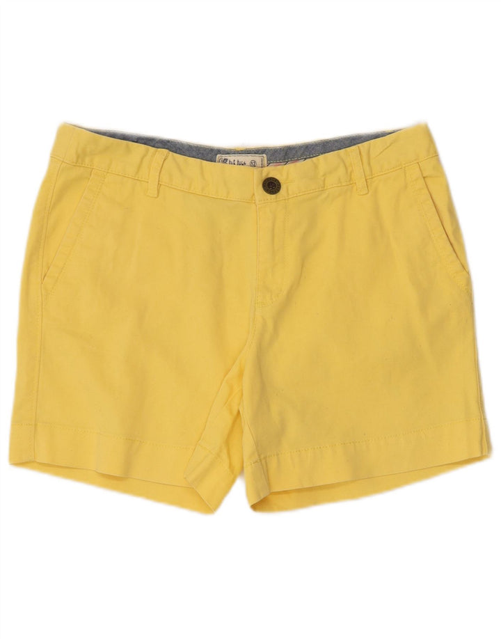 Fat Face Dame Chino Shorts UK 12 Medium W32 Gul Bomuld