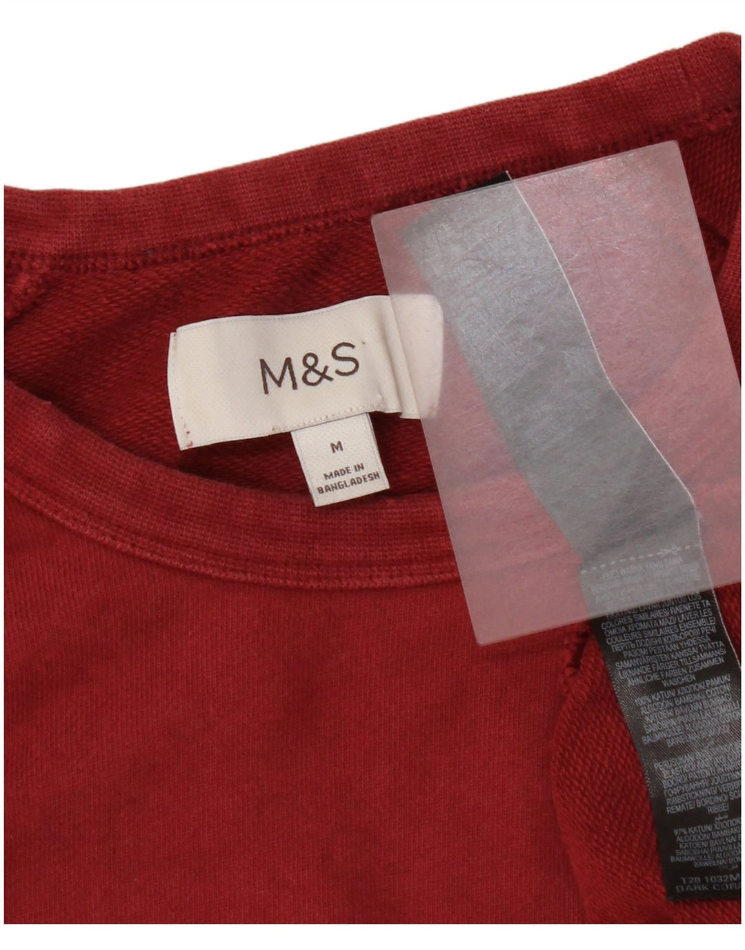 Marks & Spencer Herre sweatshirt Jumper Medium Bourgogne bomuld