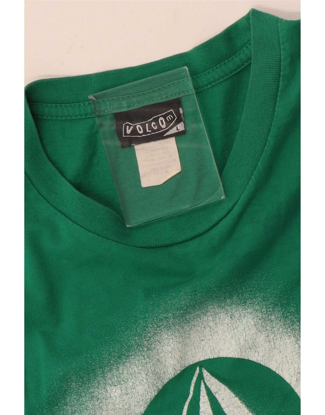 Volcom Herre Grafisk T-Shirt Top Stor Grøn Bomuld