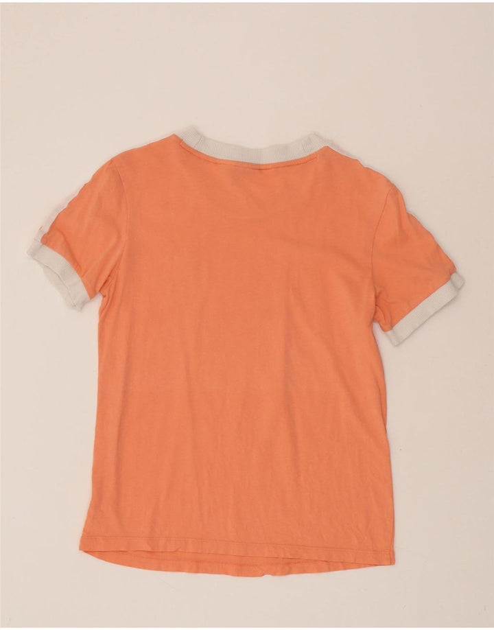 ADIDAS Womens T-Shirt Top UK 8 Small  Orange Vintage Adidas and Second-Hand Adidas from Messina Hembry 