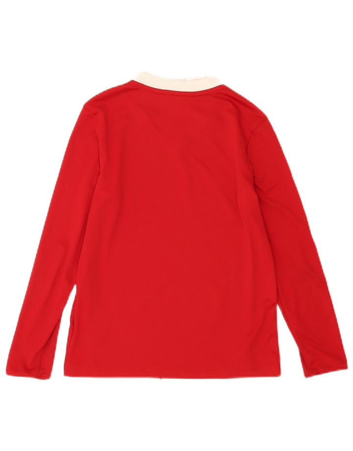 Adidas Boys Climalite Top Langærmet 9-10 År Medium Rød Polyester