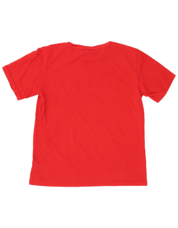 Champion Boys T-Shirt Top 15-16 år 2XL Rød Bomuld