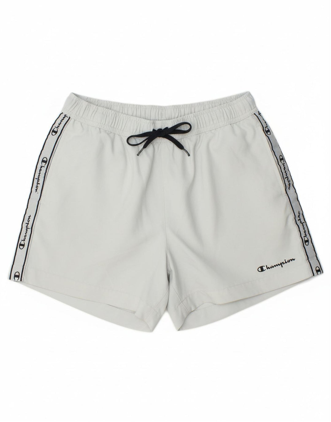 CHAMPION Mens Graphic Sport Shorts Large  White Colourblock Polyester