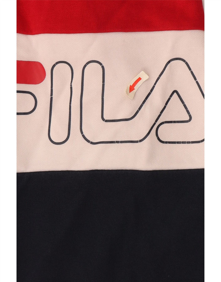 Fila Dame Sweatshirt Jumper UK 14 Medium Flerfarvet Colourblock