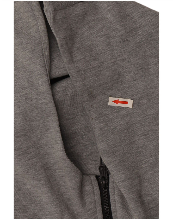 Nike hættetrøje med lynlås til mænd, lille grå flækket bomuld