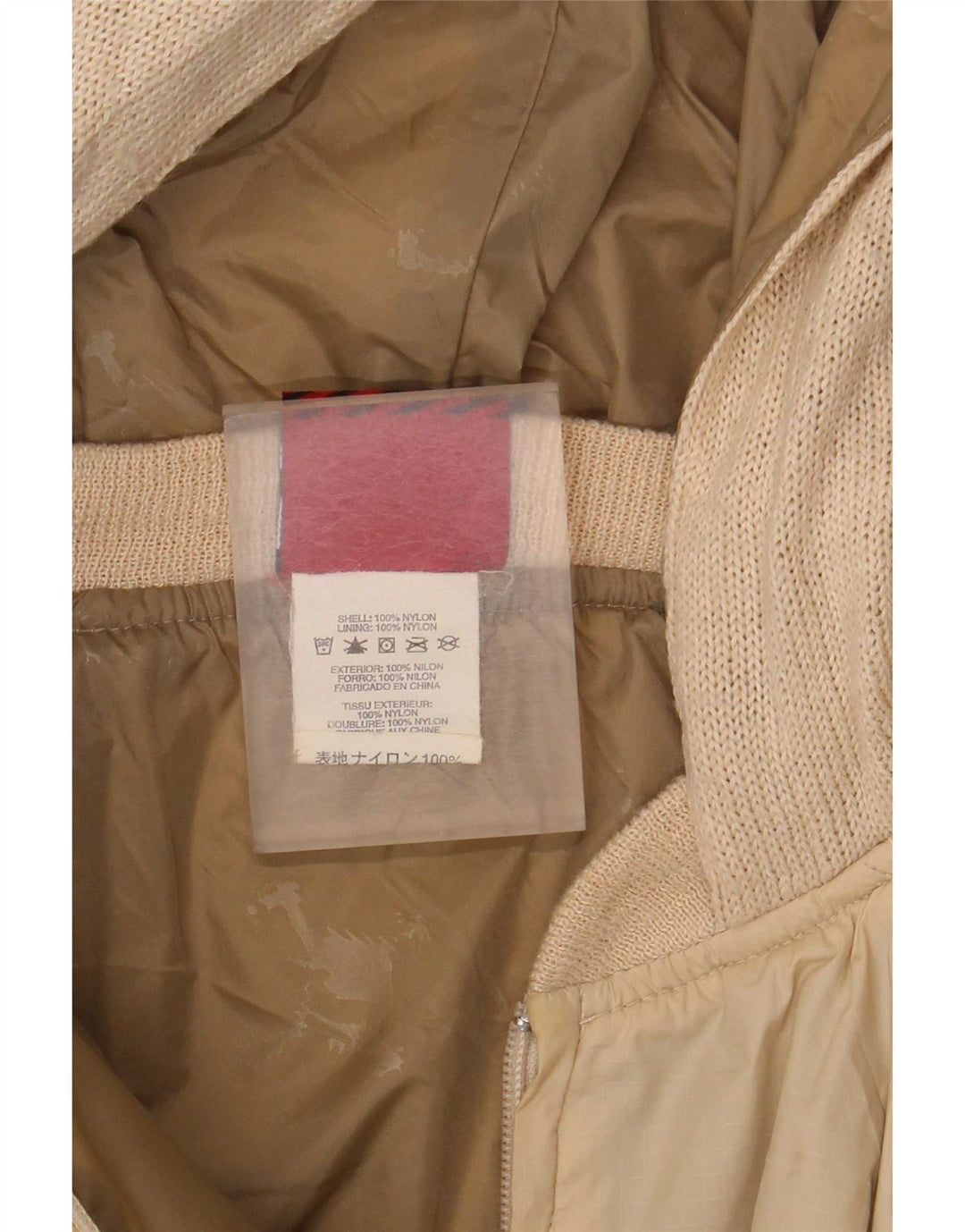 Oakley Herre Hooded Bomber Jacket UK 38 Medium Beige Nylon