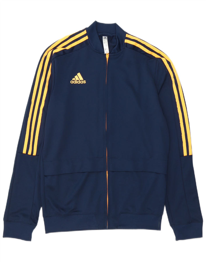 ADIDAS Herre Climalite træningsdragt topjakke UK 36/38 Small Navy Blue