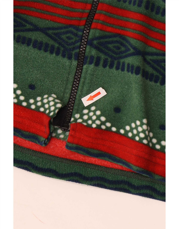 Vintage herre fleecejakke UK 38 Medium Green Geometric