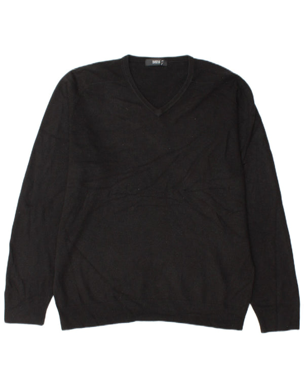 MARKS & SPENCER Herre V-hals sweater Medium Sort Akryl