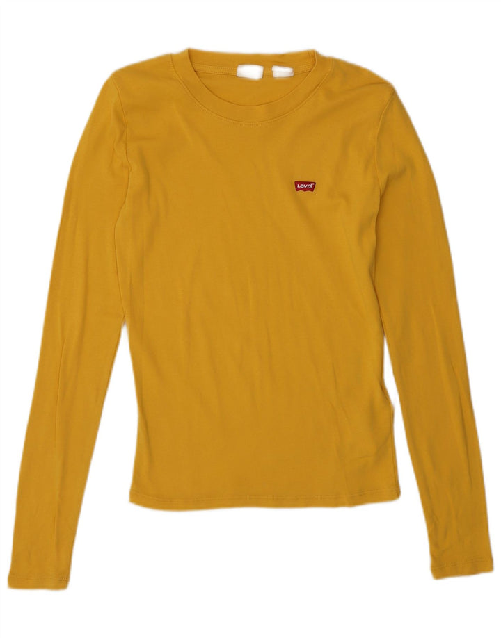 Levi's Dame Top Langærmet UK 6 XS Gul Bomuld