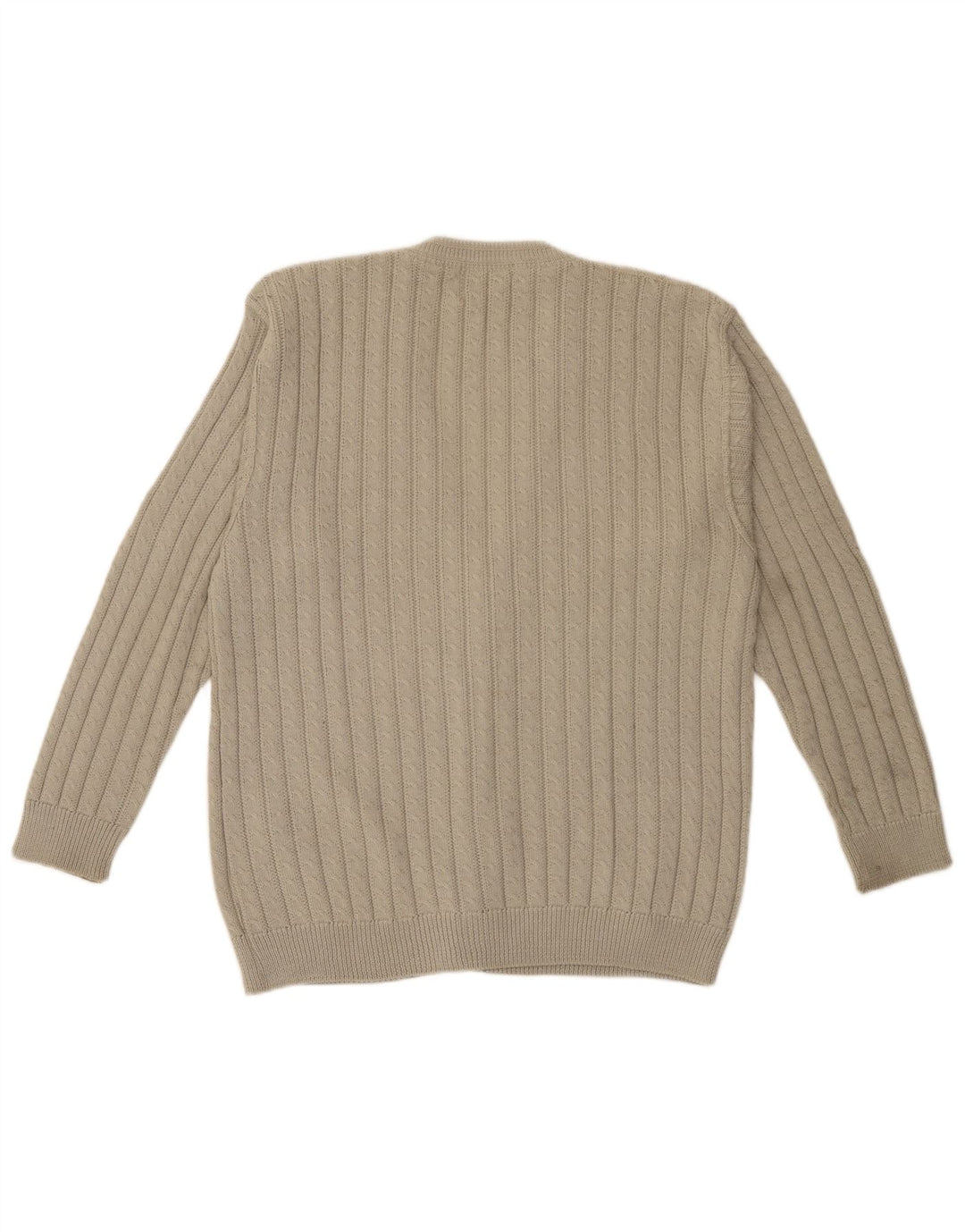Explorer Herre Cardigan Sweater IT 52 Stor Beige Uld