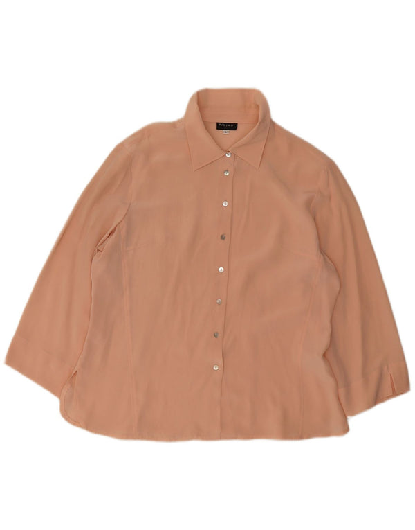 Project Womens Shirt Bluse UK 16 Large Pink Silk