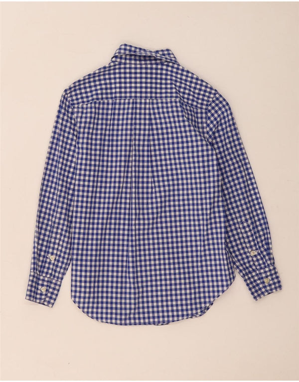 Ralph Lauren Boys Shirt 7-8 Years Small Blue Gingham Cotton