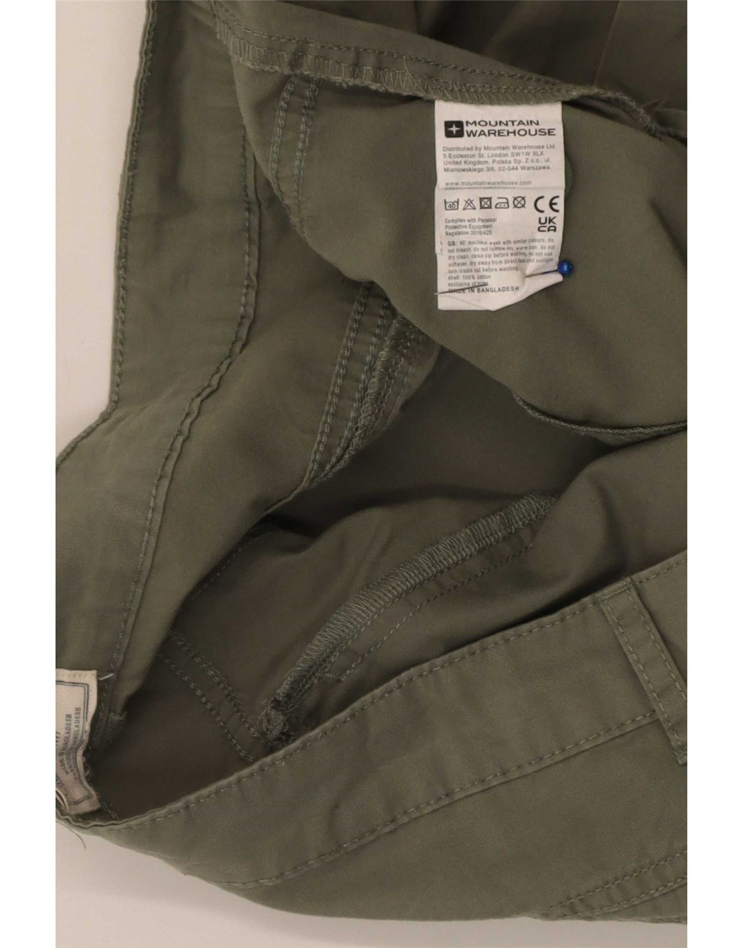 Mountain Warehouse Dame Cargo Shorts W38 XL Khaki Bomuld