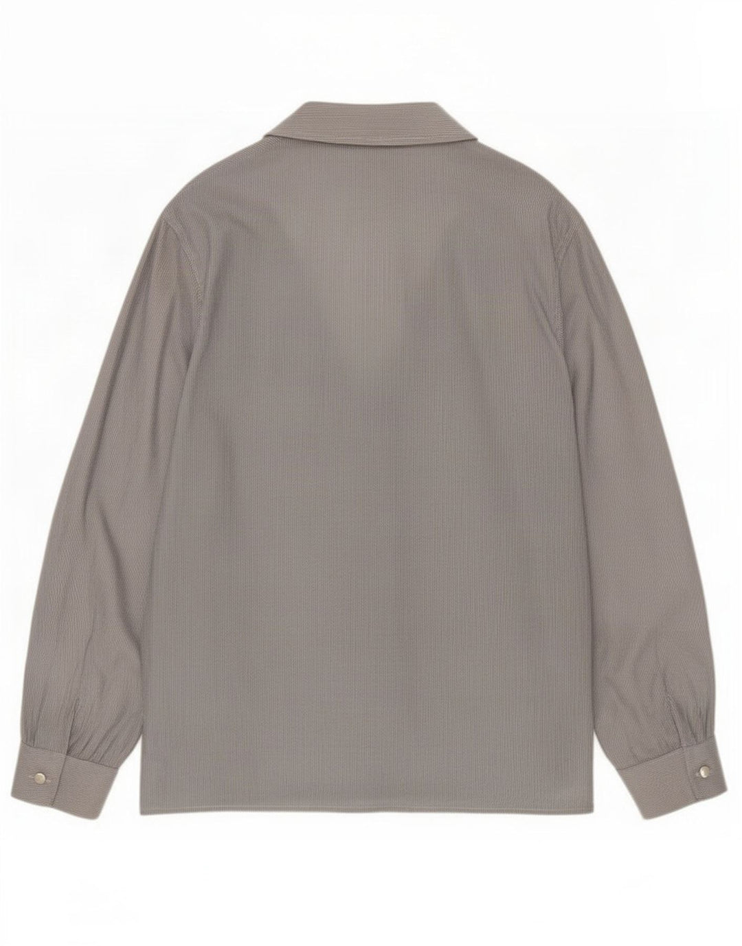 Vintage dameskjorte bluse IT 42 Mellemgrå nålestribet silke