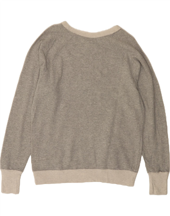 CHAMPION Womens Oversized Sweatshirt Jumper UK 16 Large Grey Colourblock Vintage Champion and Second-Hand Champion from Messina Hembry 