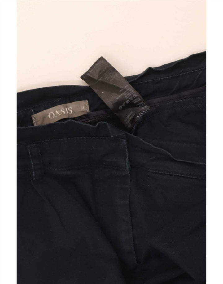 Oasis Womens Pegged Chino Shorts UK 12 Medium W32 Navy Blue Bomuld