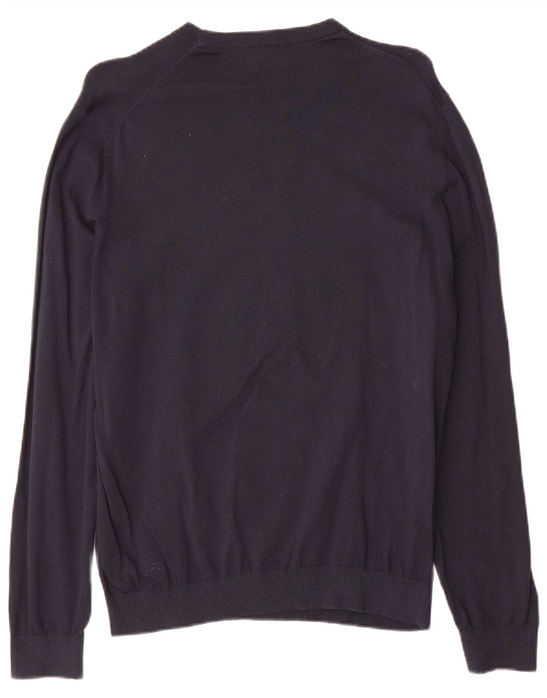 Massimo Dutti Dame Boat Neck Jumper Sweater UK 16 Large Navy Blue