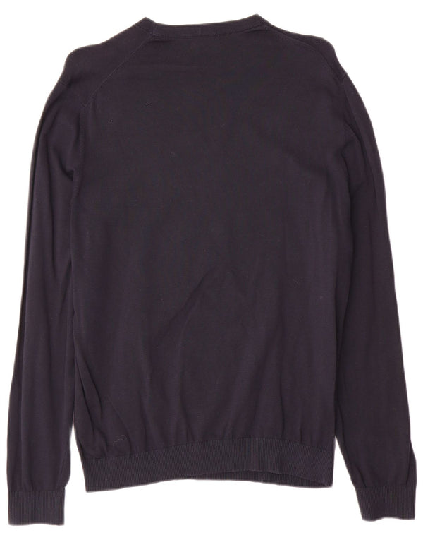 Massimo Dutti Dame Boat Neck Jumper Sweater UK 16 Large Navy Blue