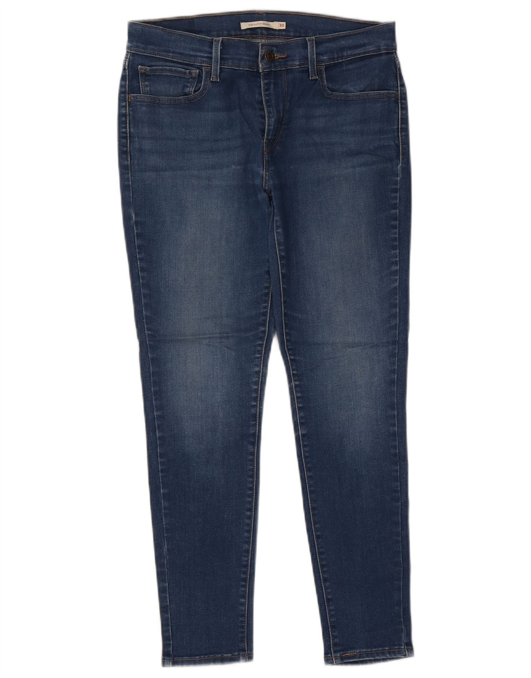 LEVI'S Dame 710 Super Skinny Jeans W30 L26 Blå Bomuld
