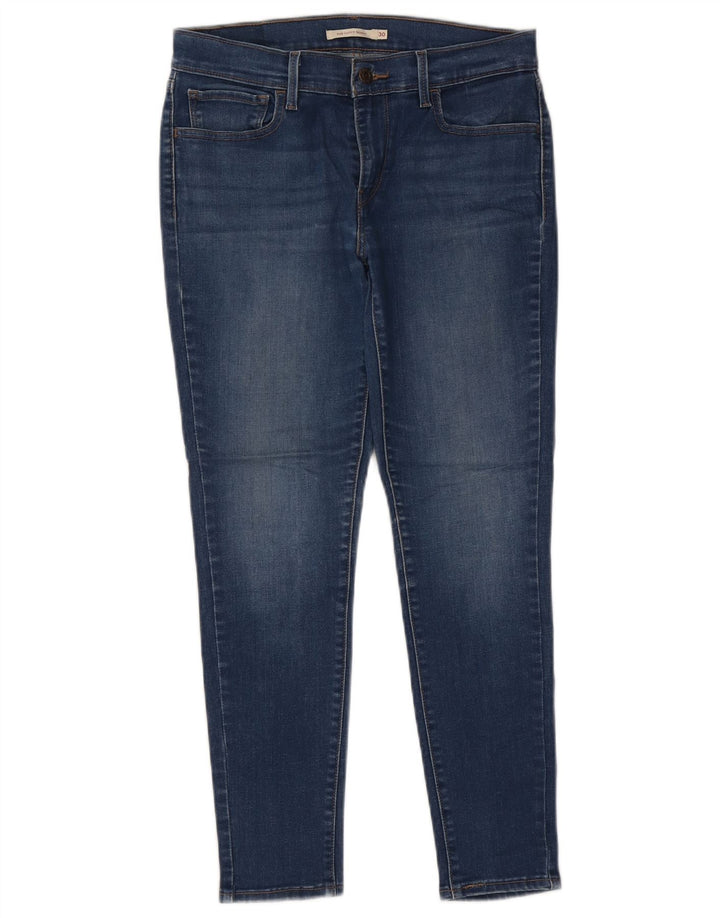LEVI'S Dame 710 Super Skinny Jeans W30 L26 Blå Bomuld