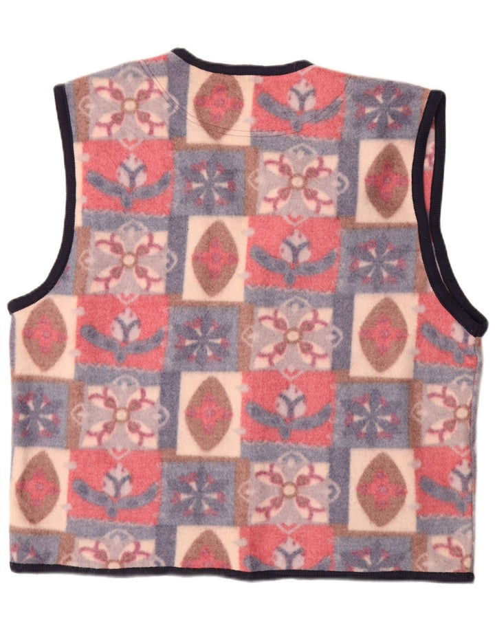VINTAGE Herre Fleece Gilet UK 42 XL Flerfarvet Fair Isle Polyester