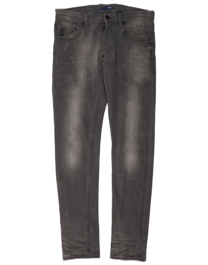 G-Star Herre Revend Distressed Super Slim Jeans W33 L34 Grå Bomuld