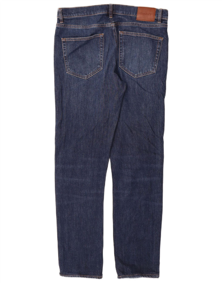 Gant Slim Jeans til mænd W33 L32 blå bomuld