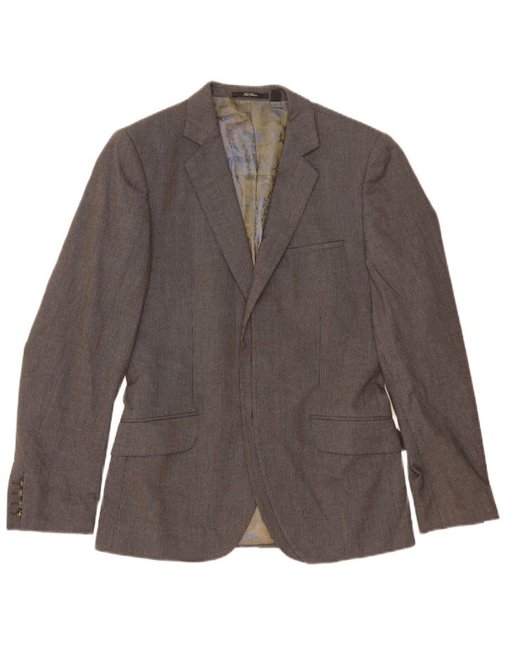 Ted Baker Herre Open Blazer Jacket Størrelse 2 Lille Grå