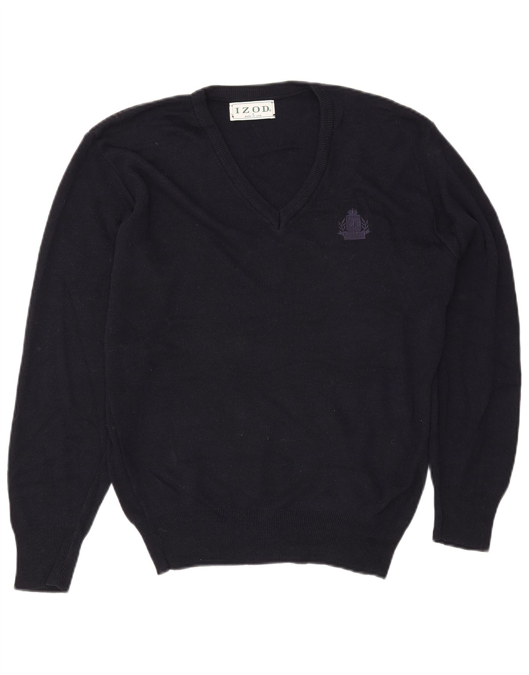 IZOD Herre V-hals sweater lille marineblå akryl