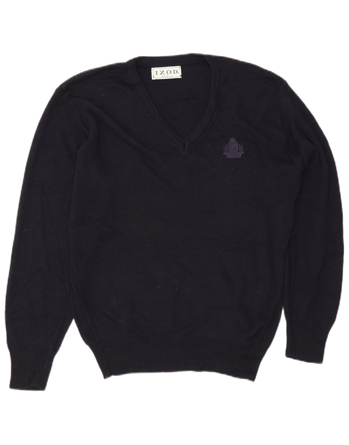 IZOD Herre V-hals sweater lille marineblå akryl