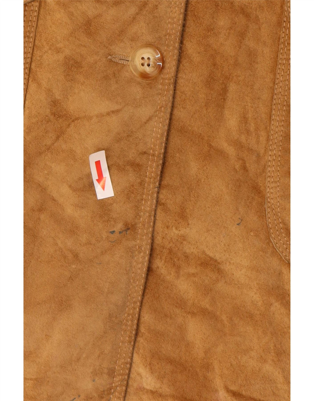 Marks & Spencer Dame Ruskind Overfrakke UK 12 Medium Brun Læder