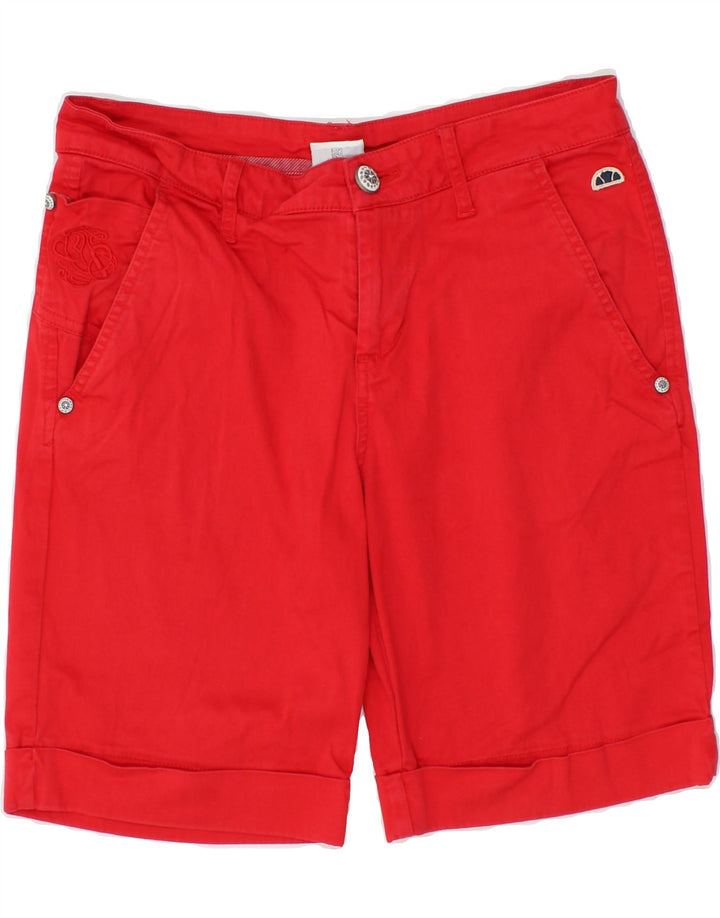ELLESSE Womens Chino Shorts IT 42 Medium W30 Red Cotton Vintage Ellesse and Second-Hand Ellesse from Messina Hembry 