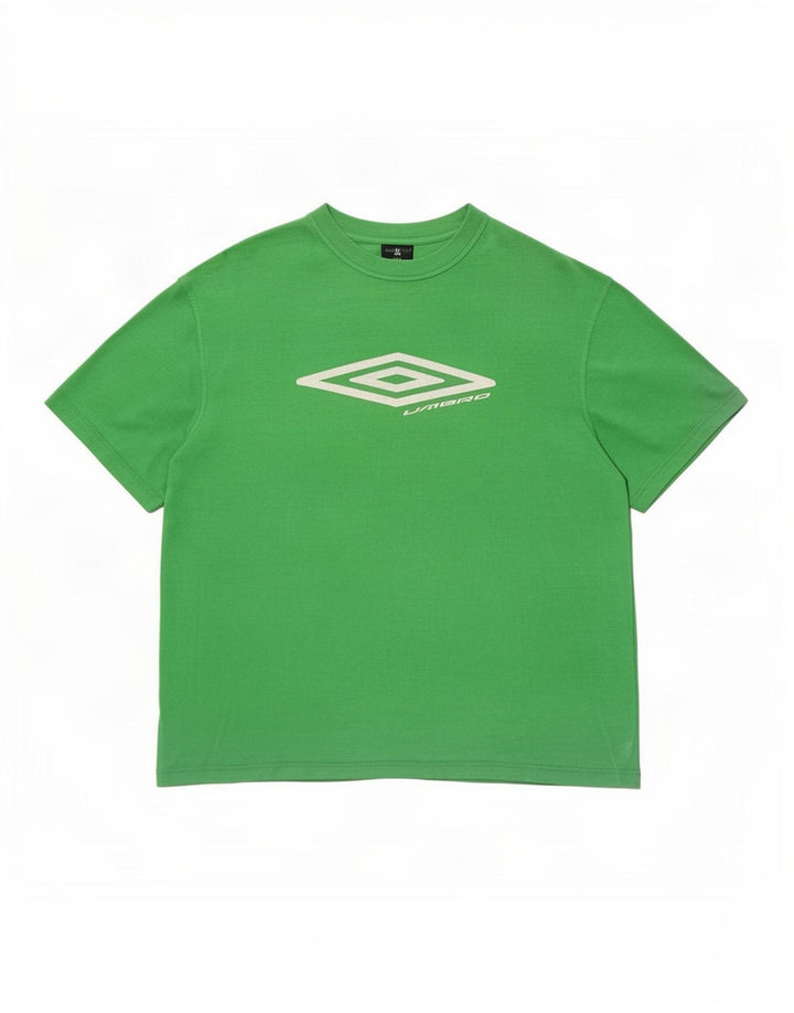 Umbro Herre Grafisk T-Shirt Top Medium Grøn Bomuld