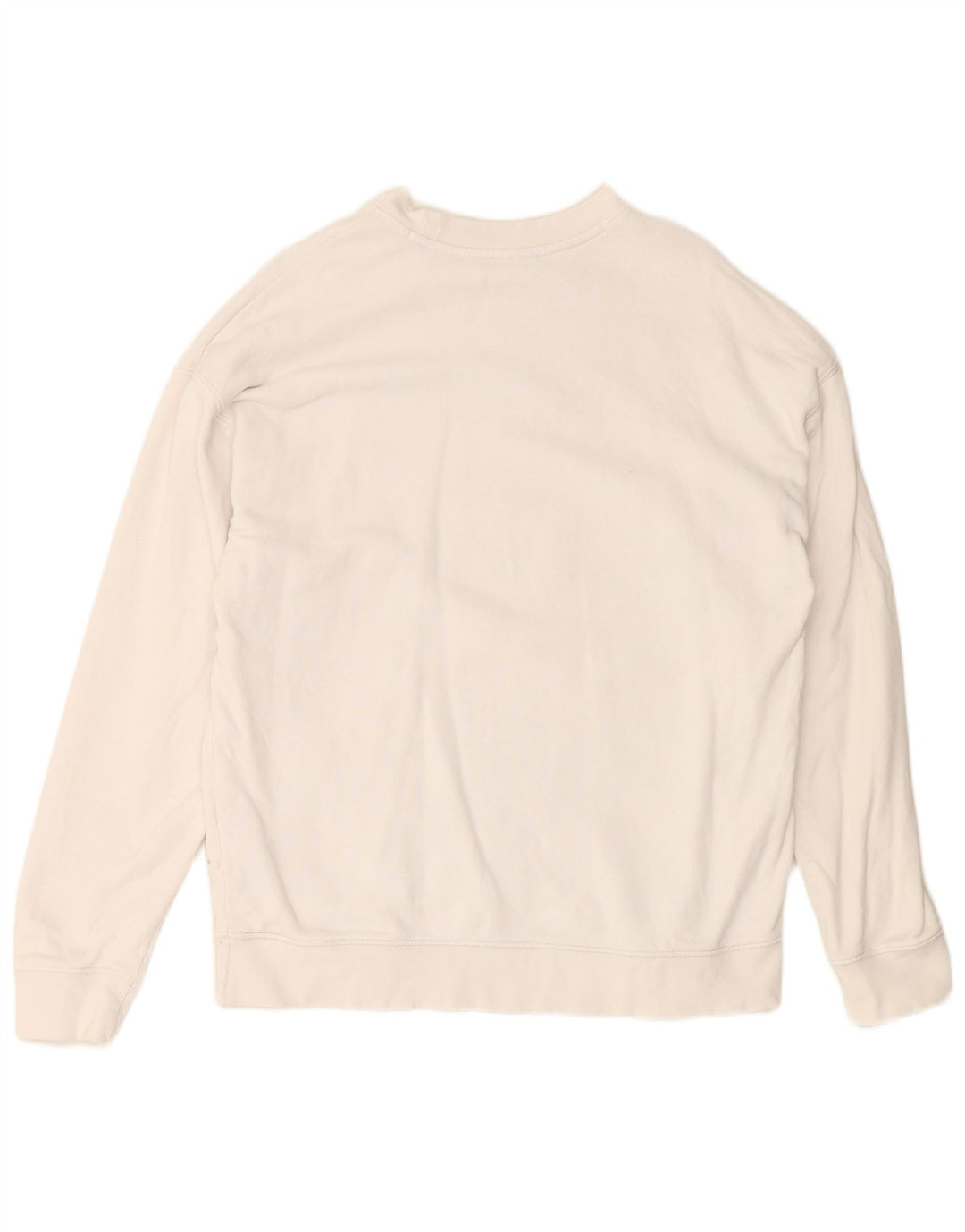 ADIDAS Graphic Sweatshirt Jumper UK 14 Stor hvid bomuld