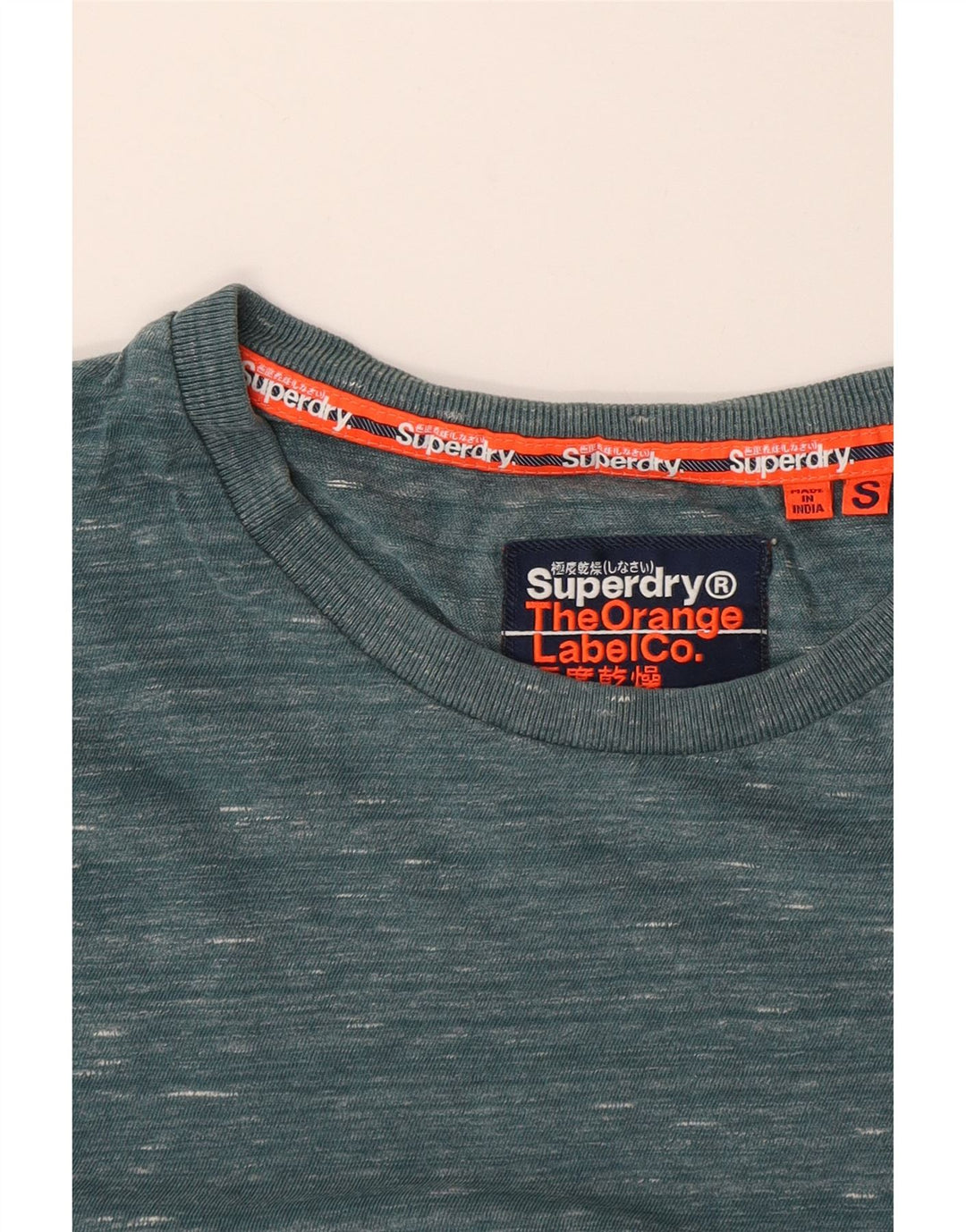 Superdry T-shirt top til mænd, lille grøn flækket