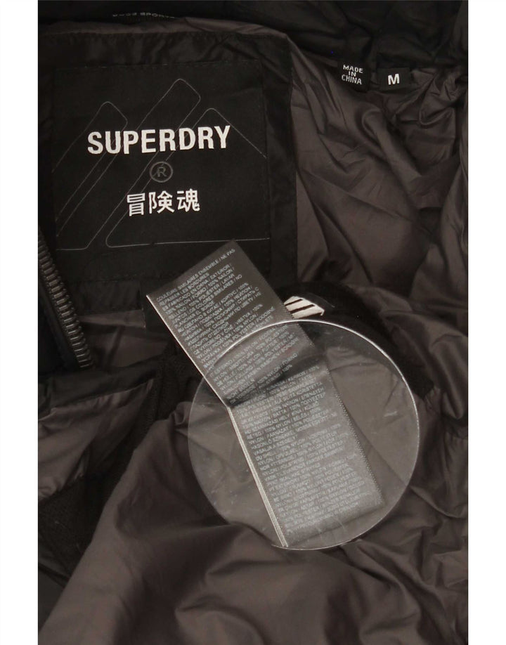 Superdry Polstret hættejakke til mænd UK 38 Medium Black Polyester