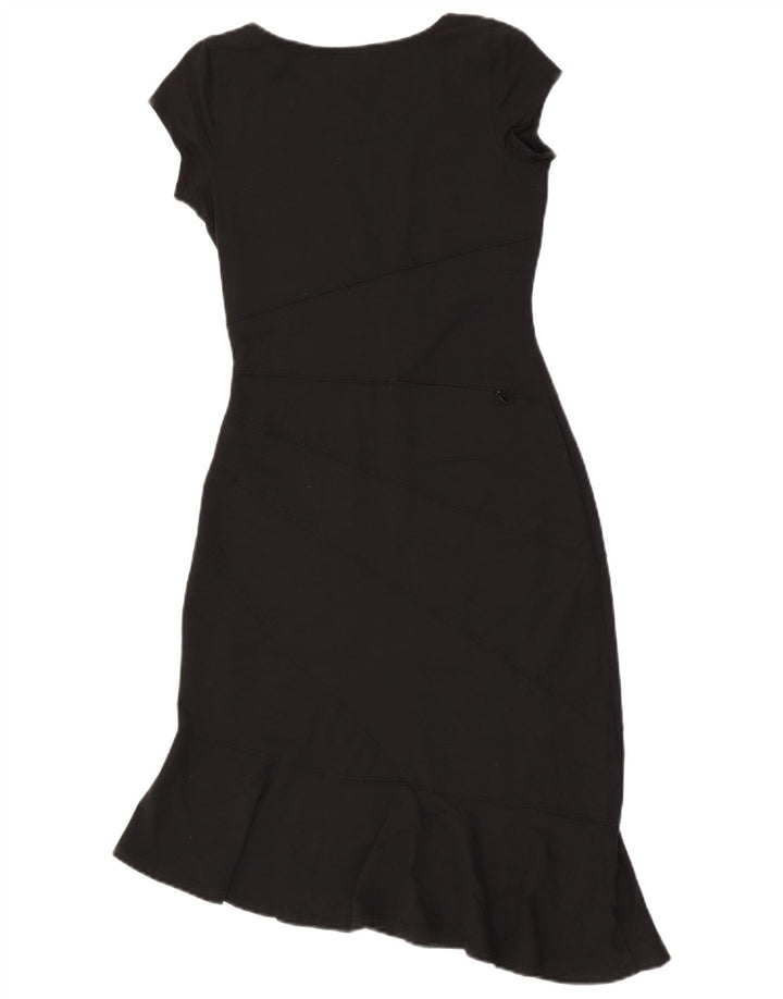 Athleta kvinders asymmetrisk kjole UK 6 XS sort nylon