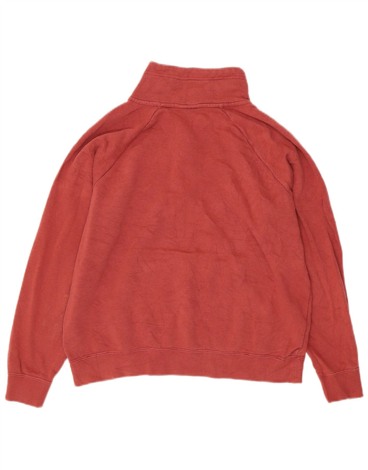 Nike Dame Oversized Zip Neck Sweatshirt Jumper UK 10 Small Burgundy