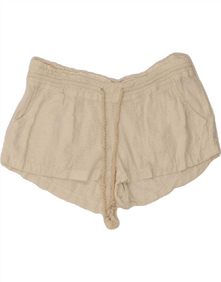 ROXY Womens Hot Pants Medium W30 Off White Vintage Roxy and Second-Hand Roxy from Messina Hembry 